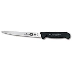 Victorinox Fibrox Pro Black Fillet - Straight 7" Flexible Blade, 7 inch, Multi