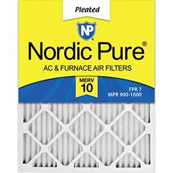 Nordic Pure 16x30x1 MERV 10 Pleated AC Furnace Air Filter,  Box of 6