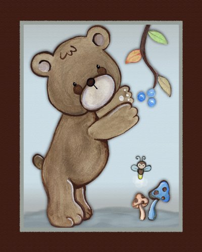 Little Pig Studios Woodland Friends Forest Animal Nursery Art Prints (11"x14", Bear)