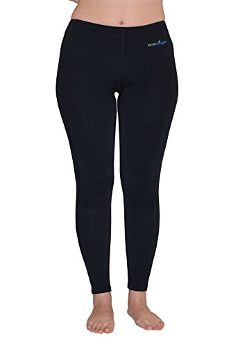 EcoStinger Women Swim Tights Full Leggings Gym Wear UV Protective Clothing UPF50+ Black (XXXXL)