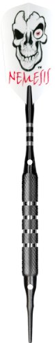 Bottelsen Nemesis Black Steal 90% Tungsten Soft Tip 18 Gram Dart, Coarse Knurl