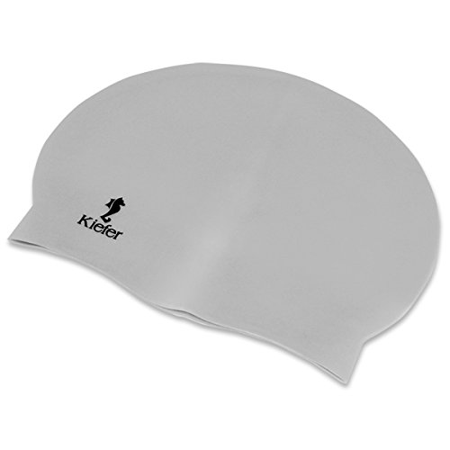 Kiefer 692003-Slv Silicone Swim Cap, One Size, Silver
