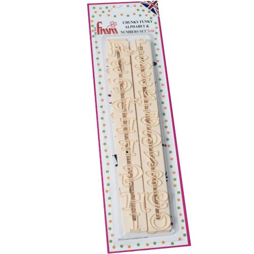 CK Products FMM Chunky Funky Letter Tappit Cutter, Ivory