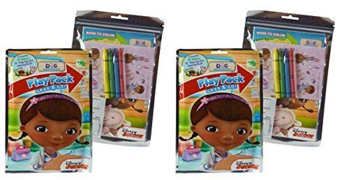 Disney Doc McStuffins Grab N Go Play Pack Coloring and Sticker Set X 2 Set