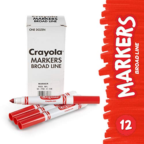 Crayola Red Markers, Broad Line Markers, Refill, 12 Count, Model