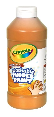 Crayola Non-Toxic Washable Finger Paint, 1 qt Squeeze Bottle, Orange