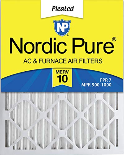 Nordic Pure 18x20x2 MERV 10 Pleated AC Furnace Air Filter, Box of 3