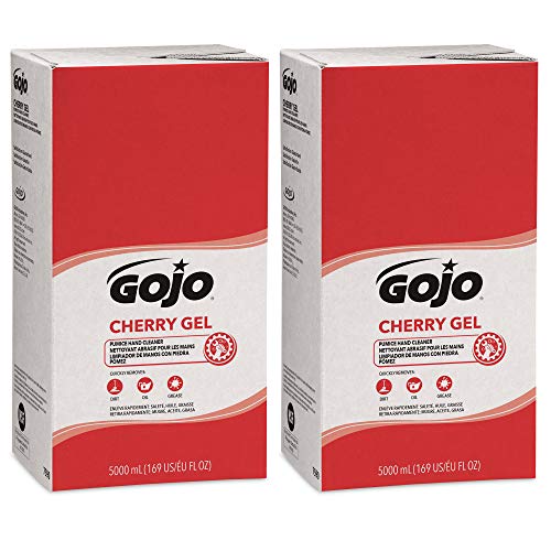 GOJO Cherry Gel Pumice Hand Cleaner, Cherry Fragrance, 5000 mL Heavy Duty Hand Cleaner Refill for GOJO PRO TDX Push-Style