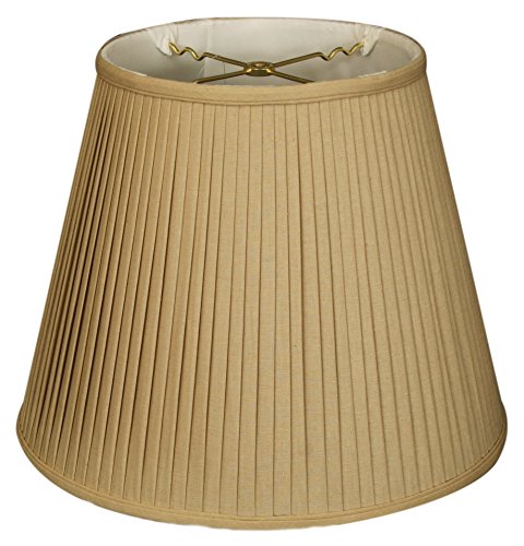 Royal Designs, Inc Royal Designs Empire Side Pleat Basic Lamp Shade, Linen/Taupe 9 x 14 x 10.5
