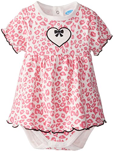 Bon Bebe Baby Girls' Newborn Animal Print and Hearts Sundress, Multi, 0-3 Months