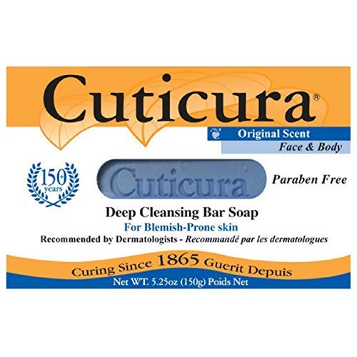 Cuticura Deep Cleansing Face and Body Soap, Original Scent 5.25 oz (Pack of 6)