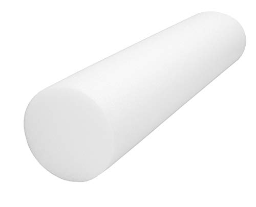 Fabrication Round PE Foam Roller, 6" x 36", White (Case of 12)