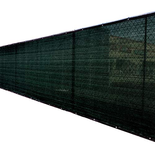 Fence4ever 6' x 50' 3rd Gen Black Fence Privacy Screen Windscreen Shade Fabric Mesh Netting Tarp (Aluminum Grommets)