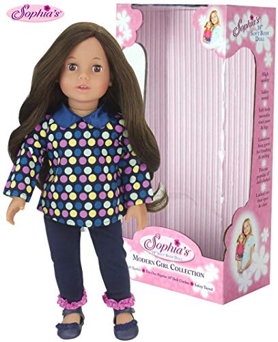 Sophia's 18 Inch Doll Catherine, 18 Inch Brunette Doll, Jointed Arms/Legs & Soft Body, Brand Doll