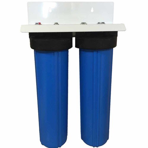 Abundant Flow Water Systems 20" 2 Stage Big Blue Filter System with Carbon & Activated Alumina Filters (Removes Chlorine, Fluoride, Lead, and Arsenic)