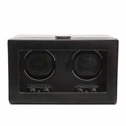 WOLF 270102 Heritage Double Watch Winder with Cover, Black