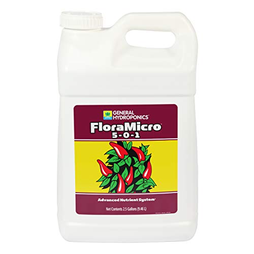 General Hydroponics HGC718130 FloraMicro 5-0-1, Use with FloraBloom & FloraGro for A Tailor-Made Nutrient Mix Ideal for