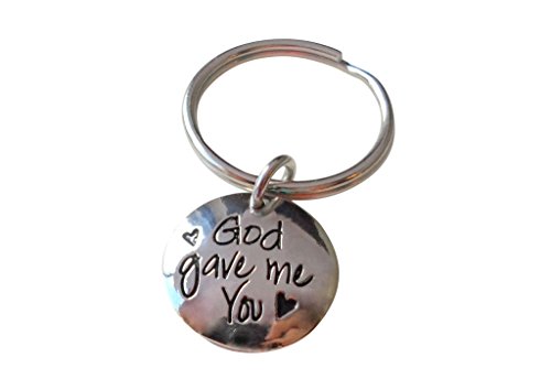 JewelryEveryday God Gave Me You Keychain; Handbag Charm, Couples Keychain