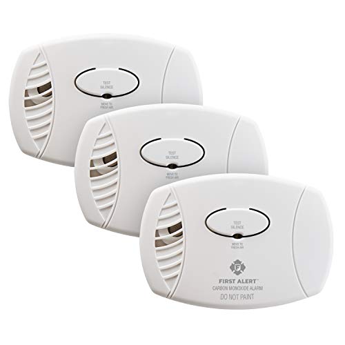 First Alert CO400 Carbon Monoxide Detector, Battery Operated, 3Pack