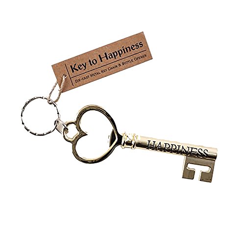 ONE HUNDRED 80 DEGREES Key to Happiness Key Ring and Bottle Opener