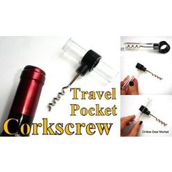 Ai-De-Chef Compact Travel Pocket CORKSCREW Cork Screw Pull Bottle Wine Opener Bar Picnic by Al-De-Chef