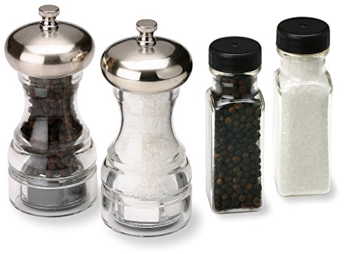 Olde Thompson Aspen Peppermill and Salt Grinder with Bonus Pepper and Salt