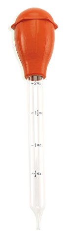 HIC Harold Import Co. HIC Deluxe Tempered Glass Turkey Baster with Silicone Bulb, 11-Inch, 2-Ounce Capacity