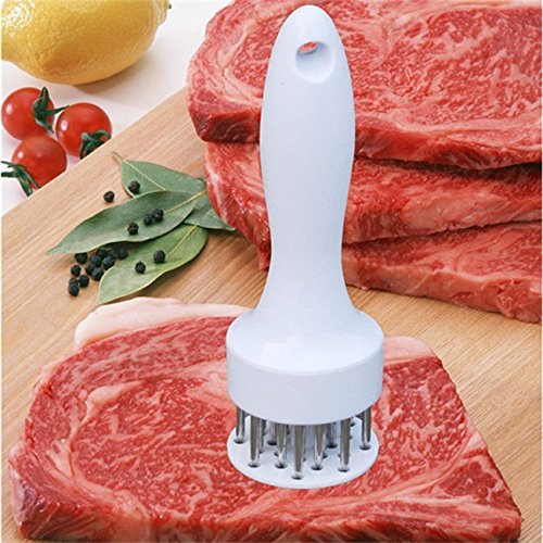 inSidetoYou Meat Tenderizer Loose Meat White/black Stainless Steel Needle Eco-friendly 20x5cm Mincer Kitchen Helper Cooking Tools