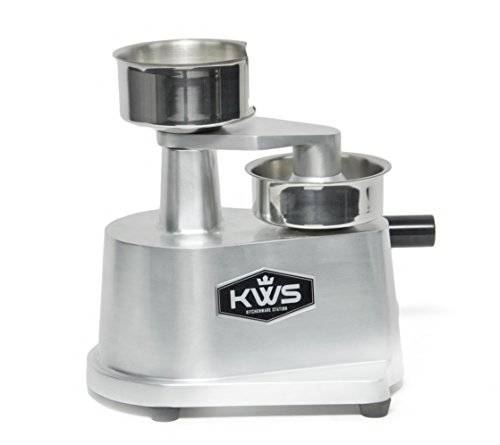 KWS KitchenWare Station KWS HP-100 Hamburger Patty Press maker, Hambuger Press, Stainless Steel bowl Silver