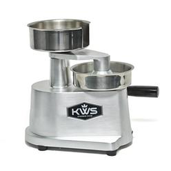 KWS KitchenWare Station KWS HP-130 Hamburger Patty Press maker, Hamburger Press, Stainless Steel bowl Silver