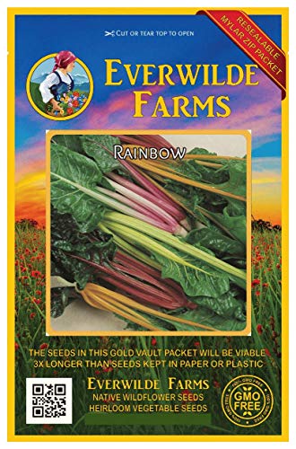 Hmgdyoe Everwilde Farms 1 4 Lb Rainbow Swiss Chard Seeds Gold Vault