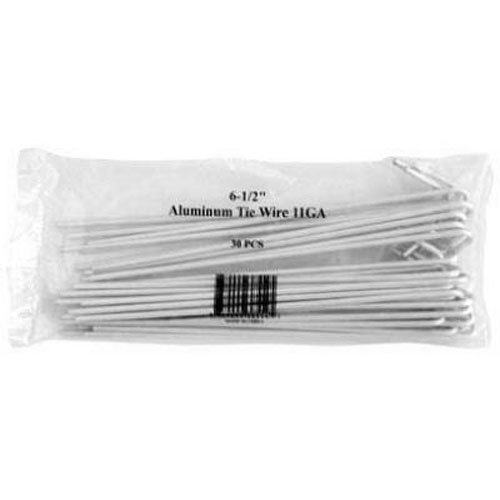midwest air technologies 328554b 30 Pack, 6-1/2", 11 Gauge, Aluminum Fence Tie Wires