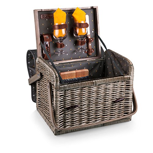 Picnic Time Kabrio Picnic Basket with Wine and Cheese Service for Two
