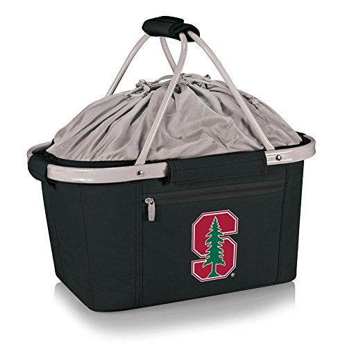 ONIVA - a Picnic Time brand Stanford Cardinal - Metro Basket Collapsible Cooler Tote, (Black)