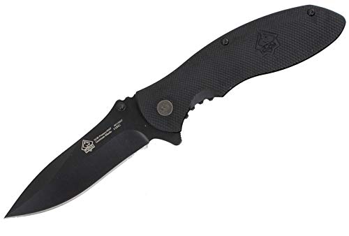 PUMA KNIVES Puma SGB Pounce 3507 Black Aluminum Spring Assisted Tactical Folding Knife with Belt Clip