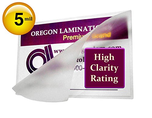 Oregon Lamination Premium Qty 500 Hot 5 Mil 3 x 4 Laminating Pouches Hunting Fishing License Clear 3x4