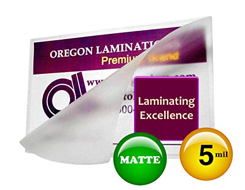 Oregon Lamination Premium Oregon Lamination Hot Laminating Pouches Military Card (Pack of 1000) 5 Mil 2-5/8 x 3-7/8 Matte/Matte
