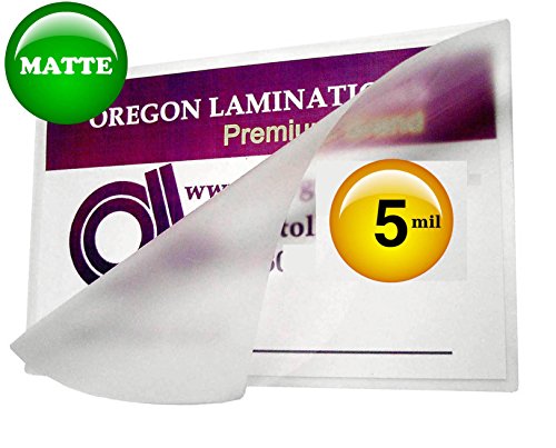 Oregon Lamination Premium Oregon Lamination Hot Laminating Pouches Letter (Pack of 100) 5 Mil 9 x 11-1/2-inch Matte/Matte