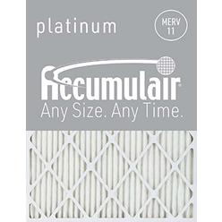Accumulair Platinum 18x22x1 (17.5x21.5) MERV 11 Air Filter/Furnace Filters (6 pack)
