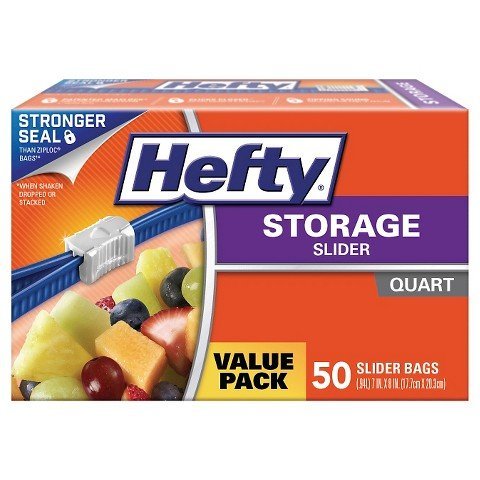 Hefty Quart Storage Slider Bag 50 ct