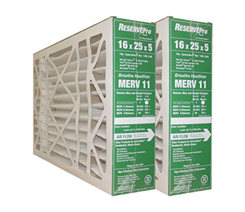 Generalaire # 4541 Merv 11 For # Gf 4511 Reservepro 16X25X5 Furnace Filter, Actual Size:15 58 X 24 316 X 4 1516 Case Of 2 Filter