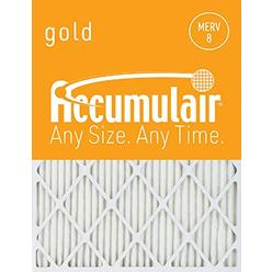 Accumulair Gold 14x18x1 (13.5x17.5) MERV 8 Air Filter/Furnace Filter (2 Pack)