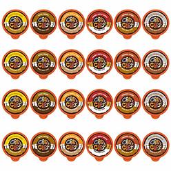 Crazy Cups Flavored Coffee Pods Variety Pack - Coffee Flavors for the Keurig K Cups Machine, Recyclable Single Serve Cups, 24