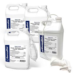 BenzaRid Professional Disinfectant (4) Gallon Set | Medical Grade Sanitizer & Virucide | Kills Black Mold, MRSA, Staph,