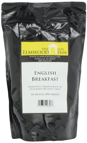 Elmwood Inn Fine Teas English Breakfast Keemun Black Tea, 16-Ounce Pouches