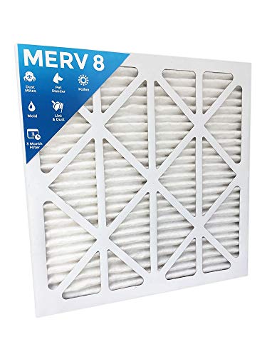 Filters Delivered 20x22x1 MERV 8 Pleated AC Furnace Air Filters. 12 PACK