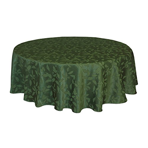 Lenox Holly Damask Tablecloth, 60 by 140-Inch Oblong/Rectangle, Green