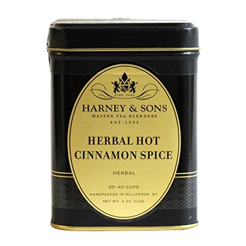 Harney & Sons Herbal Hot Cinnamon Spice Tea, an Herbal Cinnamon Rooibos Blend, 4 oz tin