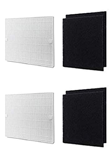 Nispira Replacement HEPA Filter with Carbon Pre Filter Compatible with Coway Mighty Air Purifier AP-1512HH 3304899, 2 Packs