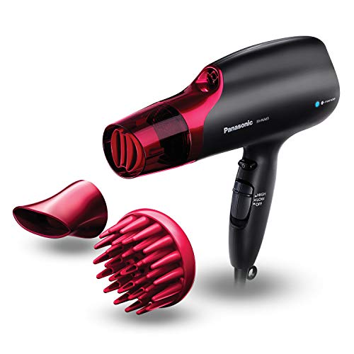 Panasonic EH-NA65-K nanoe Dryer, Professional-Quality with 3 attachments Including Quick Blow Dry Nozzle for Smooth, Shiny